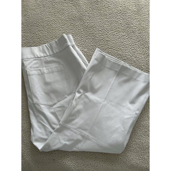 Spanx On-the-Go Cropped Wide Leg Pants in White Pull On Size 3X #20373Q - Picture 5 of 12